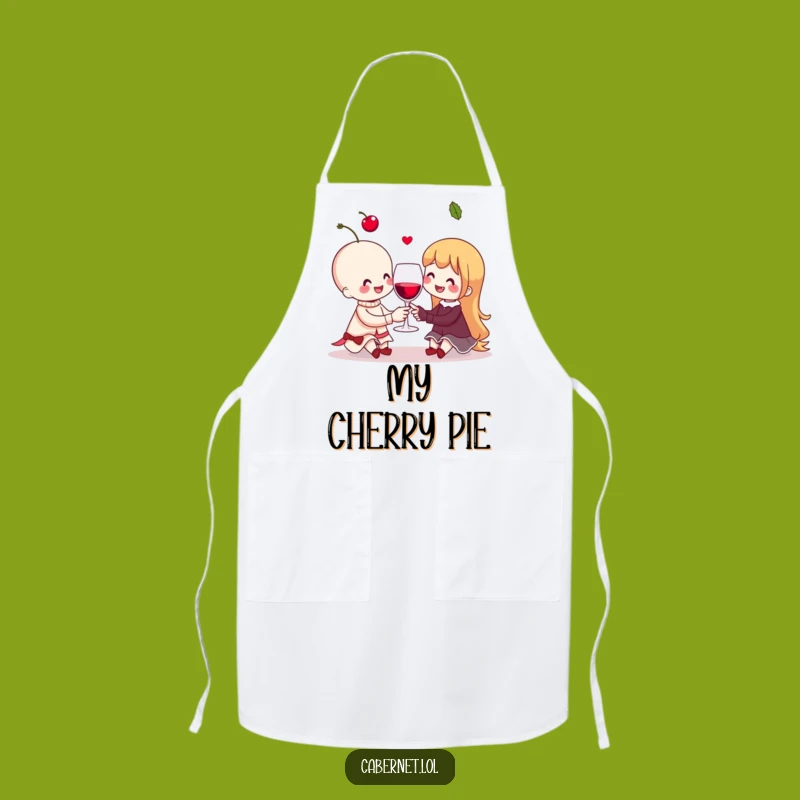Funny Cherry Couple Apron: Cheerful Kitchen Style - Perfect Funny Gift