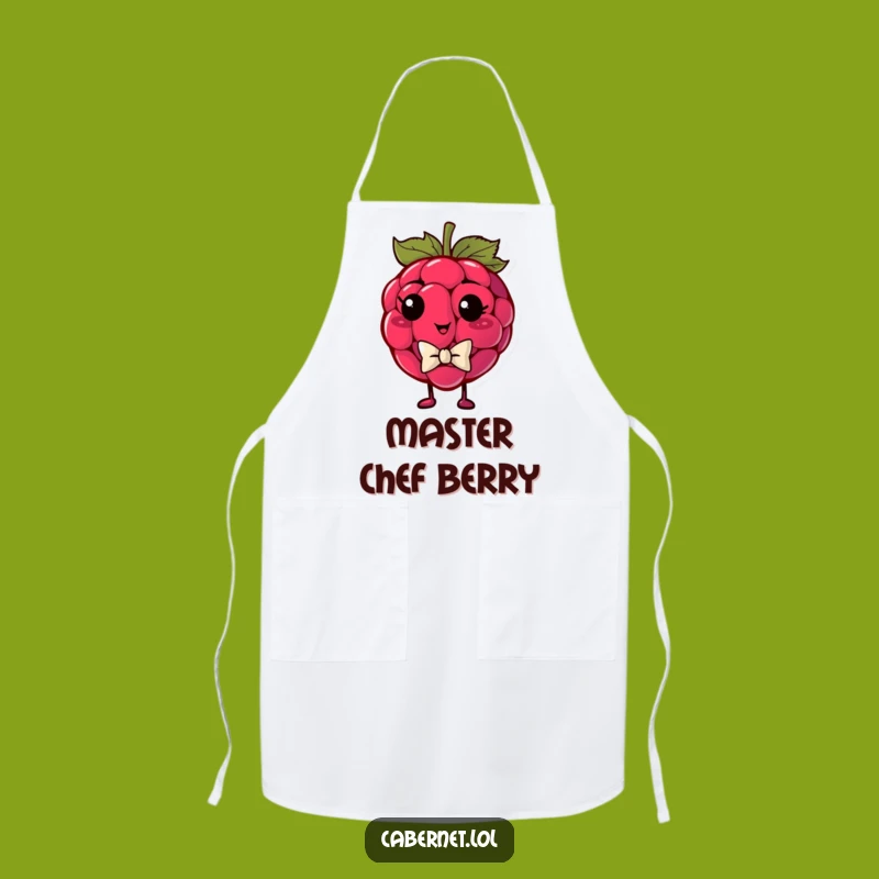 Funny Raspberry Bowtie Apron: Dapper Kitchen Style - Perfect Funny Gift