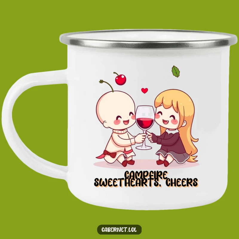 Funny Cherry Couple Camping Mug: Cheerful Adventures - Great Funny Gift