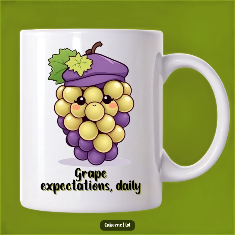 Funny Beret Grape Mug: A Chic and Cute Grape Cluster - Perfect Funny Gift