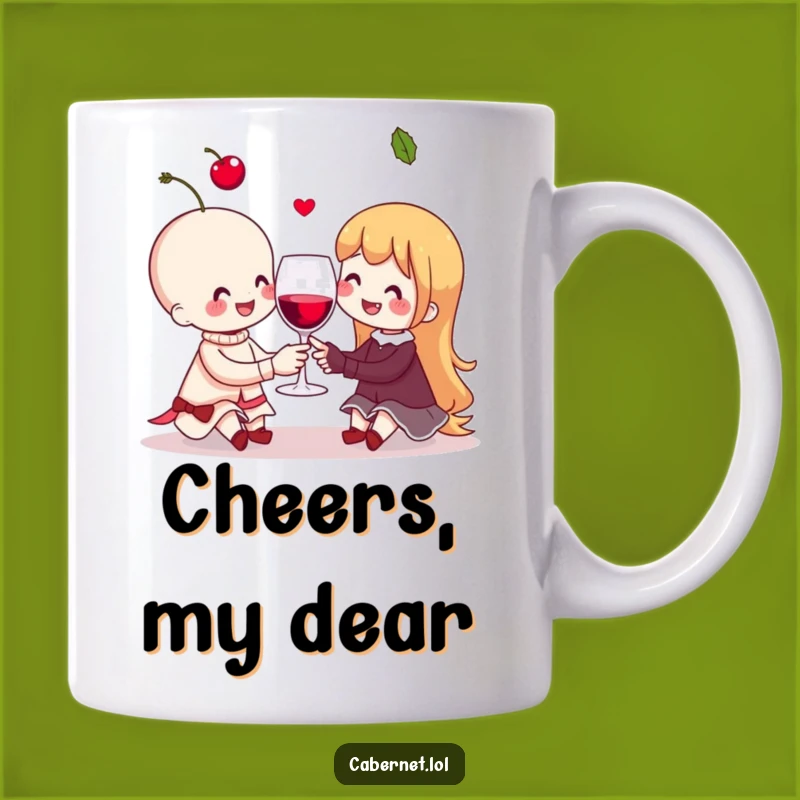 Funny Cherry Couple Wine Mug: Cheerful Pair - Perfect Funny Gift