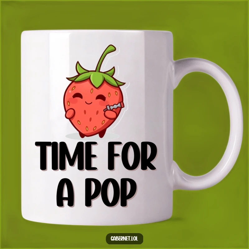 Funny Strawberry Corkscrew Mug: Cheeky Fruit - Perfect Funny Gift
