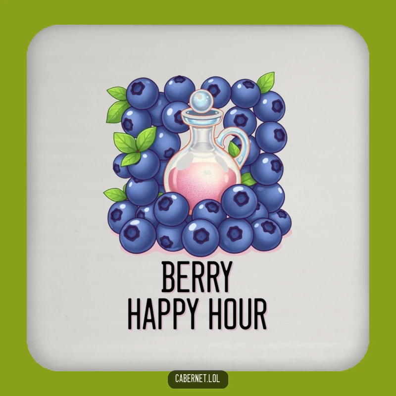 Funny Blueberry Decanter Coaster: Elegant Table Protection - Cute Funny Gift