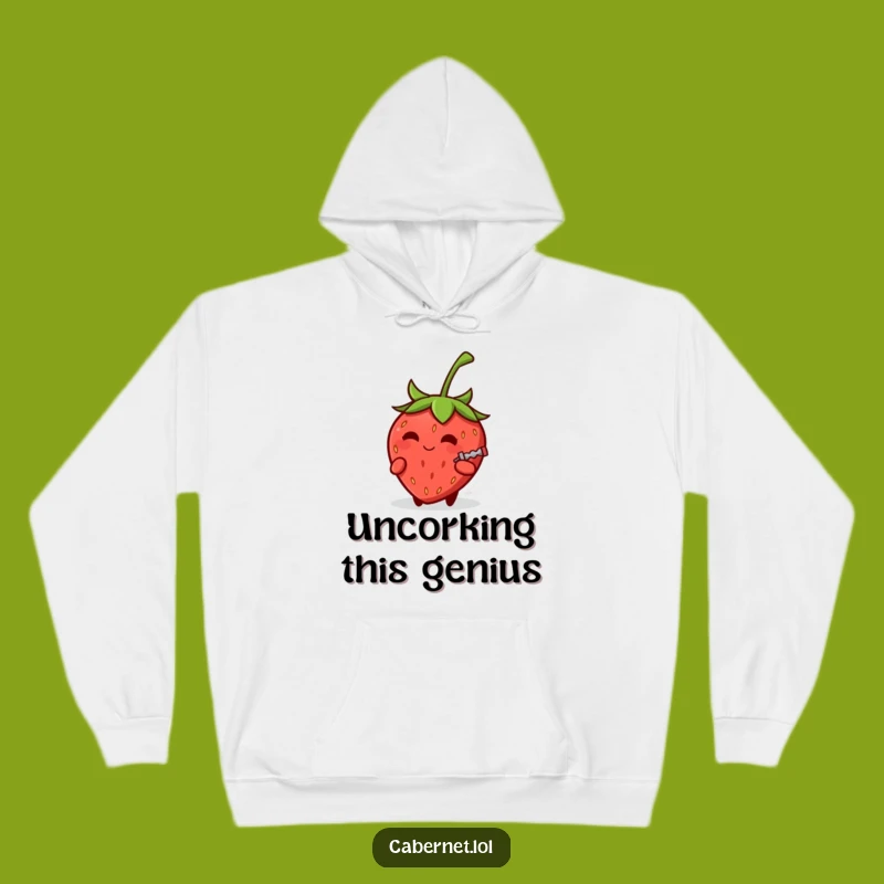 Funny Strawberry Corkscrew Hoodie: Cozy Party Vibes - Great Funny Gift