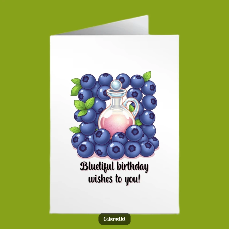Free Printable Birthday Card: Blueberry Toast, Funny Downloadable Gift for a Refreshing Year