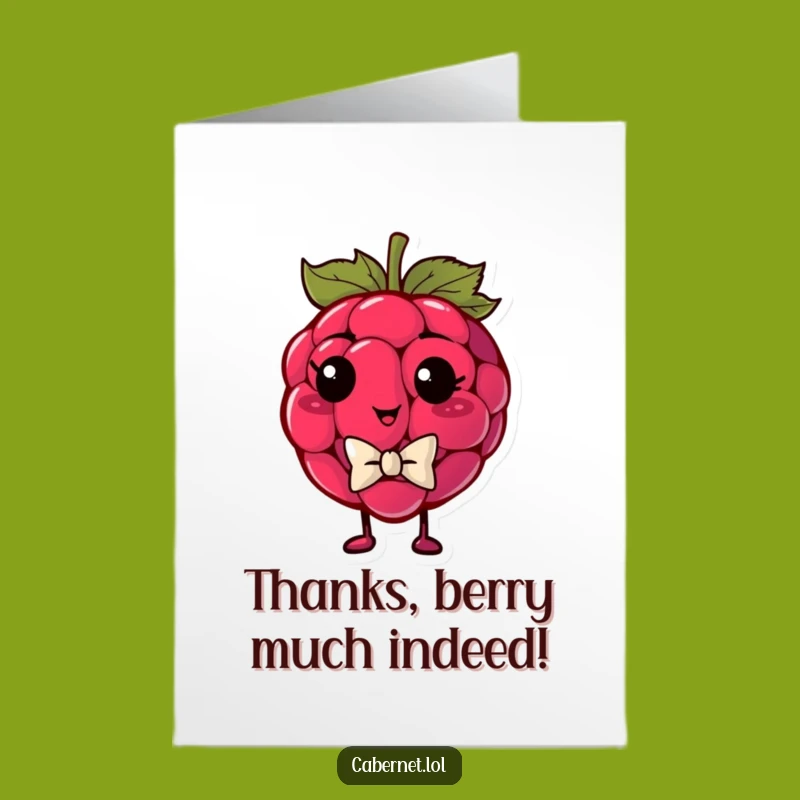Free Printable Thank You Card: Smug Raspberry, Funny Downloadable Gift of Appreciation