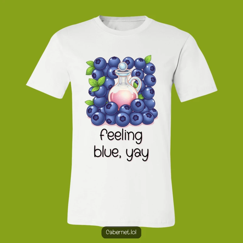 Funny Blueberry Decanter T-Shirt: Elegant Fruit Design - Ideal Funny Gift
