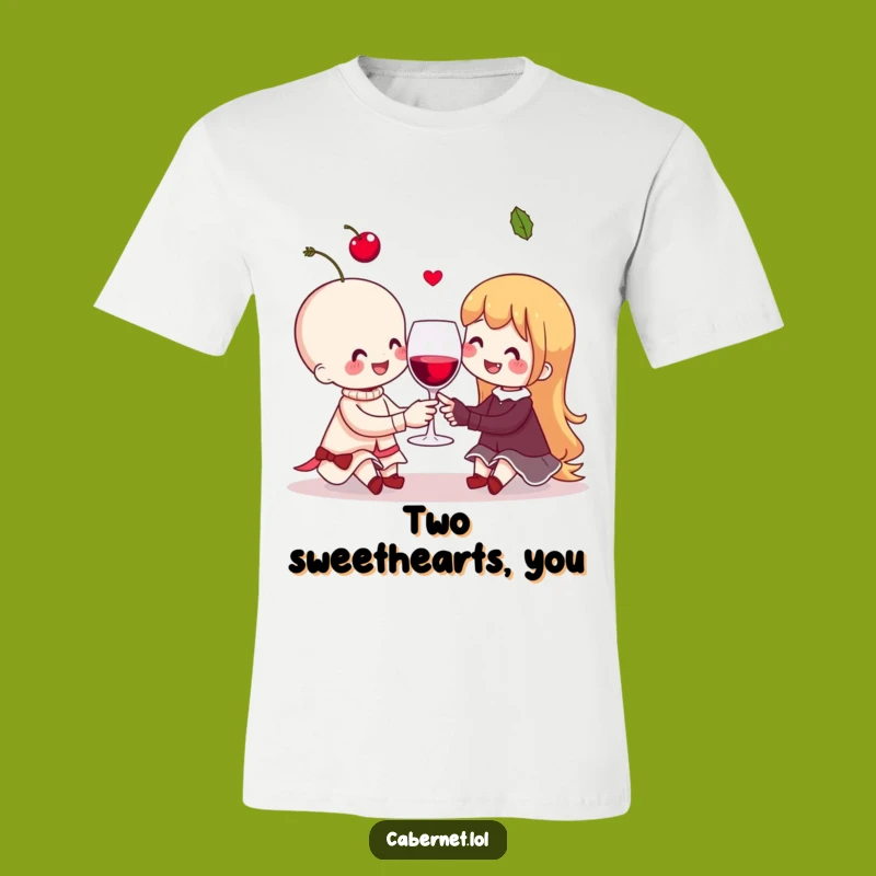 Funny Cherry Couple T-Shirt: Sweet & Cheerful Design - Ideal Funny Gift
