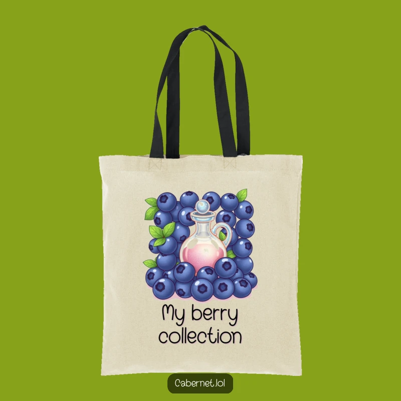 Funny Blueberry Decanter Tote Bag: Elegant Accessory - Perfect Funny Gift